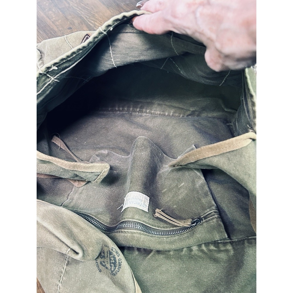 American Eagle Outfitters vintage military-style canvas messenger bag Army Style - Picture 8 of 10